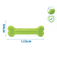 Nobleza dentálna hračka kosť s výstupkami 13 x 4 cm zelená